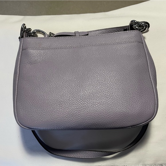 NWT MICHAEL MICHAEL KORS HALLIE. LILAC MD Messenger Leather - Picture 2 of 10